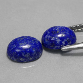Pedras preciosas de lápis-lazúli azul natural de  ct, corte oval, opaco