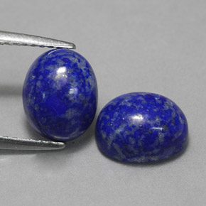 Pedras preciosas de lápis-lazúli azul natural de  ct, corte oval, opaco