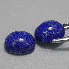 Pedras preciosas de lápis-lazúli azul natural de  ct, corte oval, opaco
