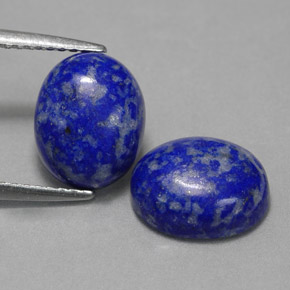 Pedras preciosas de lápis-lazúli azul natural de  ct, corte oval, opaco