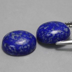 Pedras preciosas de lápis-lazúli azul natural de  ct, corte oval, opaco