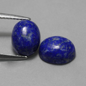 Pedras preciosas de lápis-lazúli azul natural de  ct, corte oval, opaco