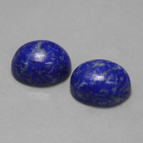 Pedras preciosas de lápis-lazúli azul natural de  ct, corte oval, opaco