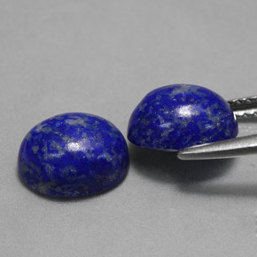 Pedras preciosas de lápis-lazúli azul natural de  ct, corte oval, opaco