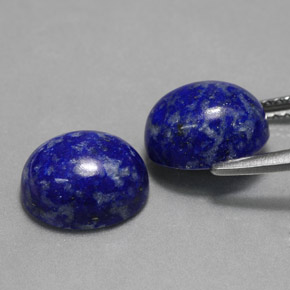 Pedras preciosas de lápis-lazúli azul natural de  ct, corte oval, opaco