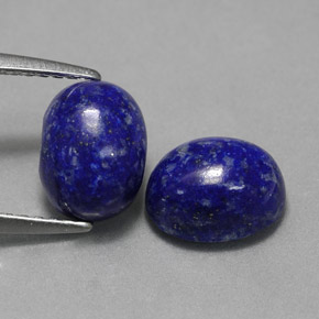 Pedras preciosas de lápis-lazúli azul natural de  ct, corte oval, opaco