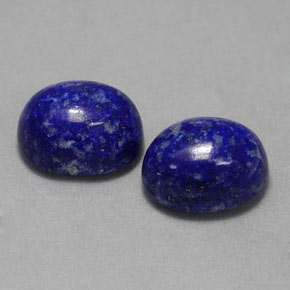 Pedras preciosas de lápis-lazúli azul natural de  ct, corte oval, opaco