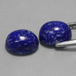 Pedras preciosas de lápis-lazúli azul natural de  ct, corte oval, opaco