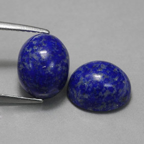 Pedras preciosas de lápis-lazúli azul natural de  ct, corte oval, opaco