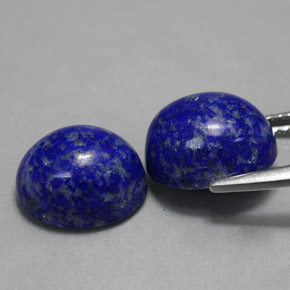 Pedras preciosas de lápis-lazúli azul natural de  ct, corte oval, opaco