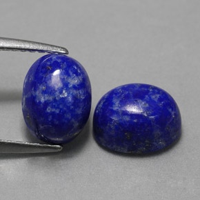 Pedras preciosas de lápis-lazúli azul natural de  ct, corte oval, opaco