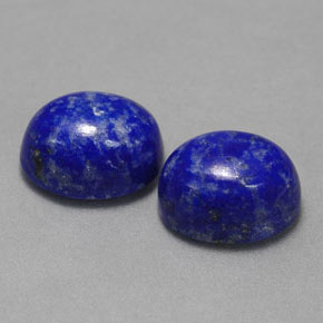 Pedras preciosas de lápis-lazúli azul natural de  ct, corte oval, opaco
