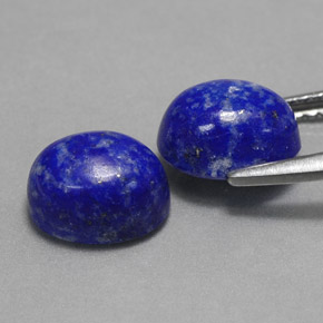 Pedras preciosas de lápis-lazúli azul natural de  ct, corte oval, opaco