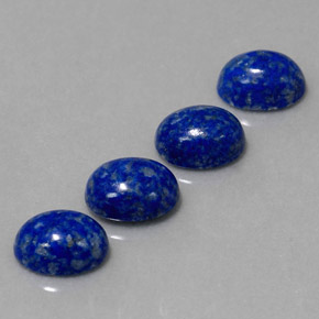 Pedras preciosas de lápis-lazúli azul natural de  ct, corte oval, opaco