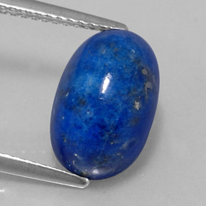 Lápis-lazúli azul natural 5,85ct, corte oval, opaco