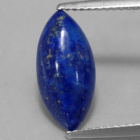 Lápis-lazúli azul natural 2,84ct, marquise, opaco