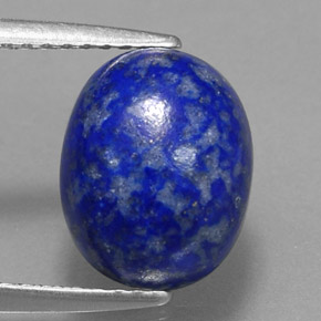 Lápis-lazúli azul natural 4,42ct, corte oval, opaco