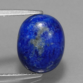 Lápis-lazúli azul natural 3,07ct, corte oval, opaco