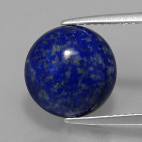 Lápis-lazúli azul natural 5,82ct, corte redondo, opaco