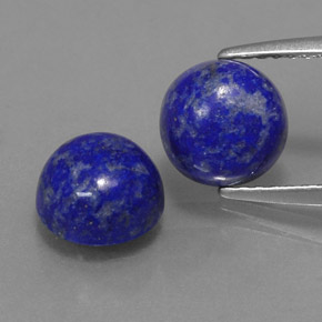 Pedras preciosas de lápis-lazúli azul natural de  ct, corte redondo, opaco