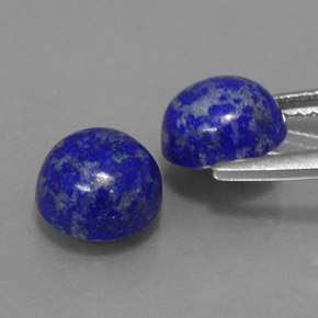 Pedras preciosas de lápis-lazúli azul natural de  ct, corte redondo, opaco