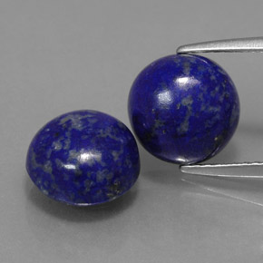 Pedras preciosas de lápis-lazúli azul natural de  ct, corte redondo, opaco