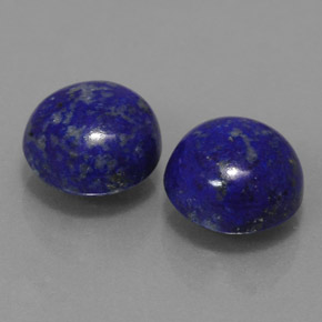 Pedras preciosas de lápis-lazúli azul natural de  ct, corte redondo, opaco