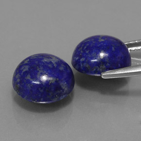 Pedras preciosas de lápis-lazúli azul natural de  ct, corte redondo, opaco