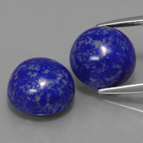 Pedras preciosas de lápis-lazúli azul natural de  ct, corte redondo, opaco