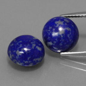 Pedras preciosas de lápis-lazúli azul natural de  ct, corte redondo, opaco