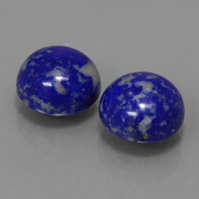Pedras preciosas de lápis-lazúli azul natural de  ct, corte redondo, opaco