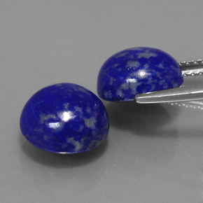 Pedras preciosas de lápis-lazúli azul natural de  ct, corte redondo, opaco
