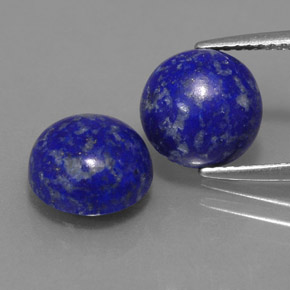 Pedras preciosas de lápis-lazúli azul natural de  ct, corte redondo, opaco