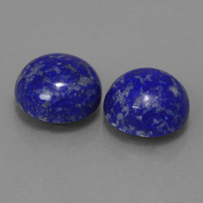 Pedras preciosas de lápis-lazúli azul natural de  ct, corte redondo, opaco