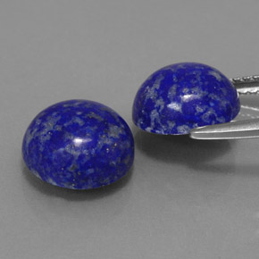 Pedras preciosas de lápis-lazúli azul natural de  ct, corte redondo, opaco
