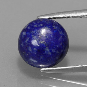 Lápis-lazúli azul natural 3,58ct, corte redondo, opaco