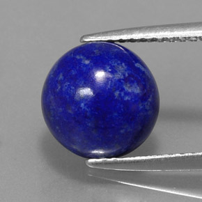Lápis-lazúli azul natural 3,59ct, corte redondo, opaco