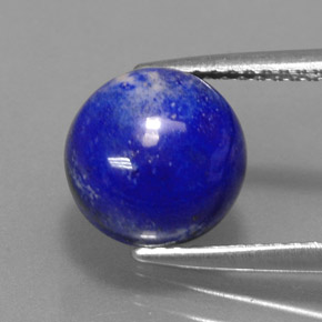 Lápis-lazúli azul natural 3,53ct, corte redondo, opaco