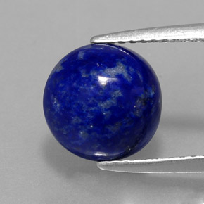 Lápis-lazúli azul natural 3,48ct, corte redondo, opaco