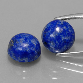 Pedras preciosas de lápis-lazúli azul natural de  ct, corte redondo, opaco