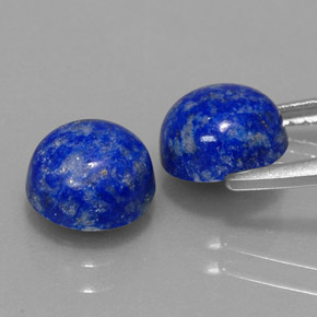 Pedras preciosas de lápis-lazúli azul natural de  ct, corte redondo, opaco