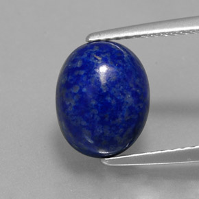 Lápis-lazúli azul natural 3,87ct, corte oval, opaco