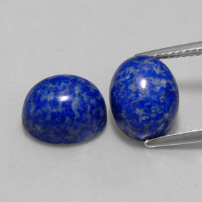 Pedras preciosas de lápis-lazúli azul natural de  ct, corte oval, opaco