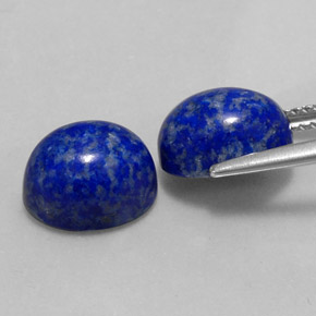 Pedras preciosas de lápis-lazúli azul natural de  ct, corte oval, opaco