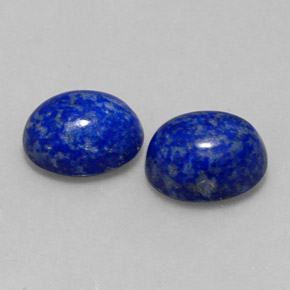 Pedras preciosas de lápis-lazúli azul natural de  ct, corte oval, opaco