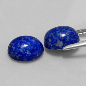 Pedras preciosas de lápis-lazúli azul natural de  ct, corte oval, opaco