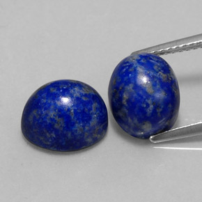 Pedras preciosas de lápis-lazúli azul natural de  ct, corte oval, opaco