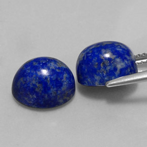Pedras preciosas de lápis-lazúli azul natural de  ct, corte oval, opaco