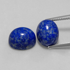 Pedras preciosas de lápis-lazúli azul natural de  ct, corte oval, opaco