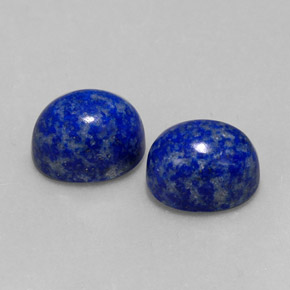 Pedras preciosas de lápis-lazúli azul natural de  ct, corte oval, opaco